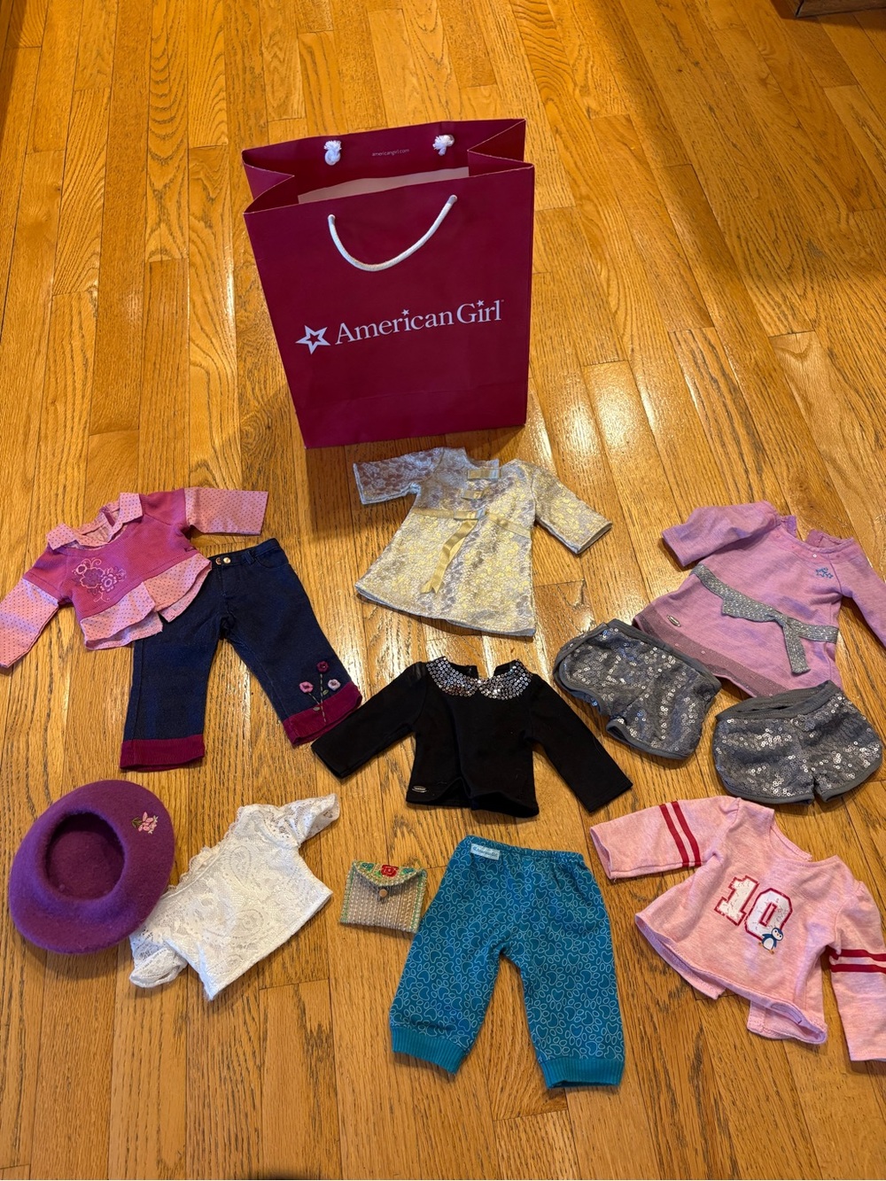 American Girl Lot of 12 Doll Outfit and Accessories; EUC